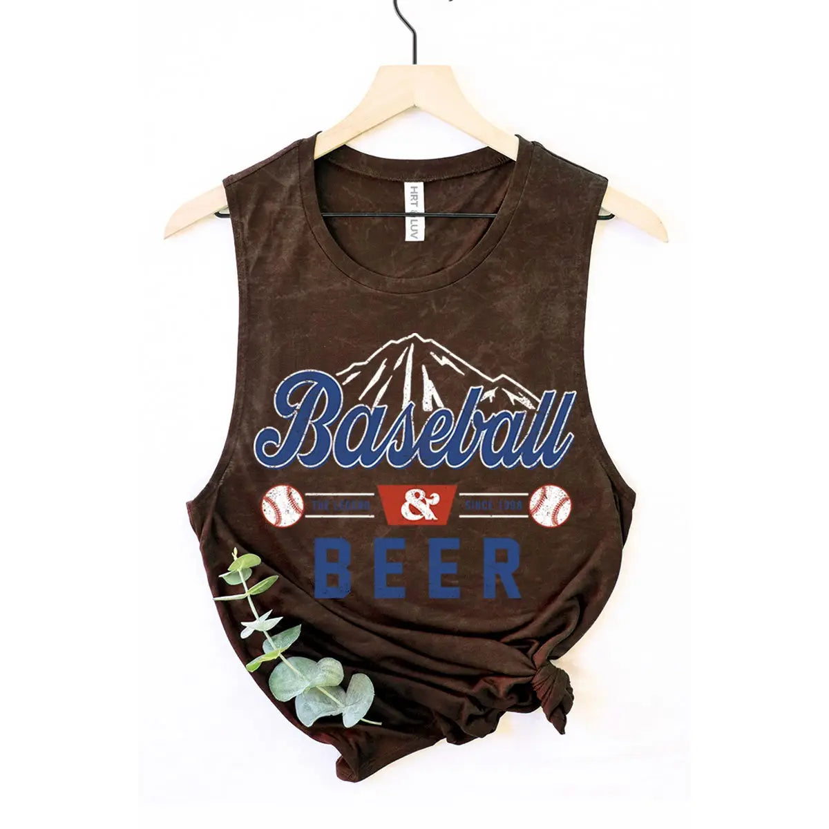 Baseball N Beer Mineral Graphic Tank Top