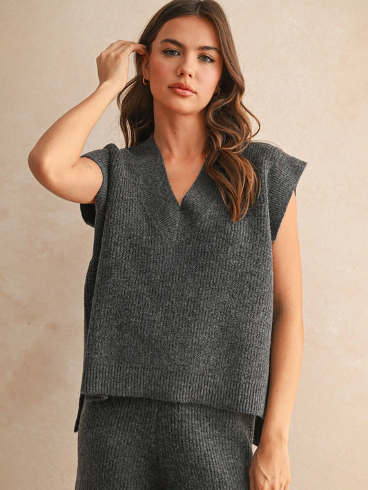 V-Neck Sweater Vest Top