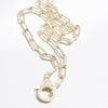 Cz Lobster Closure Paperclip Shape Necklace