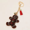 Bling Studded Gingerbread Man Keychain / Bag Charm