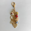 Porcelain Bows Hearts Pearl Strawberry Bag Charm