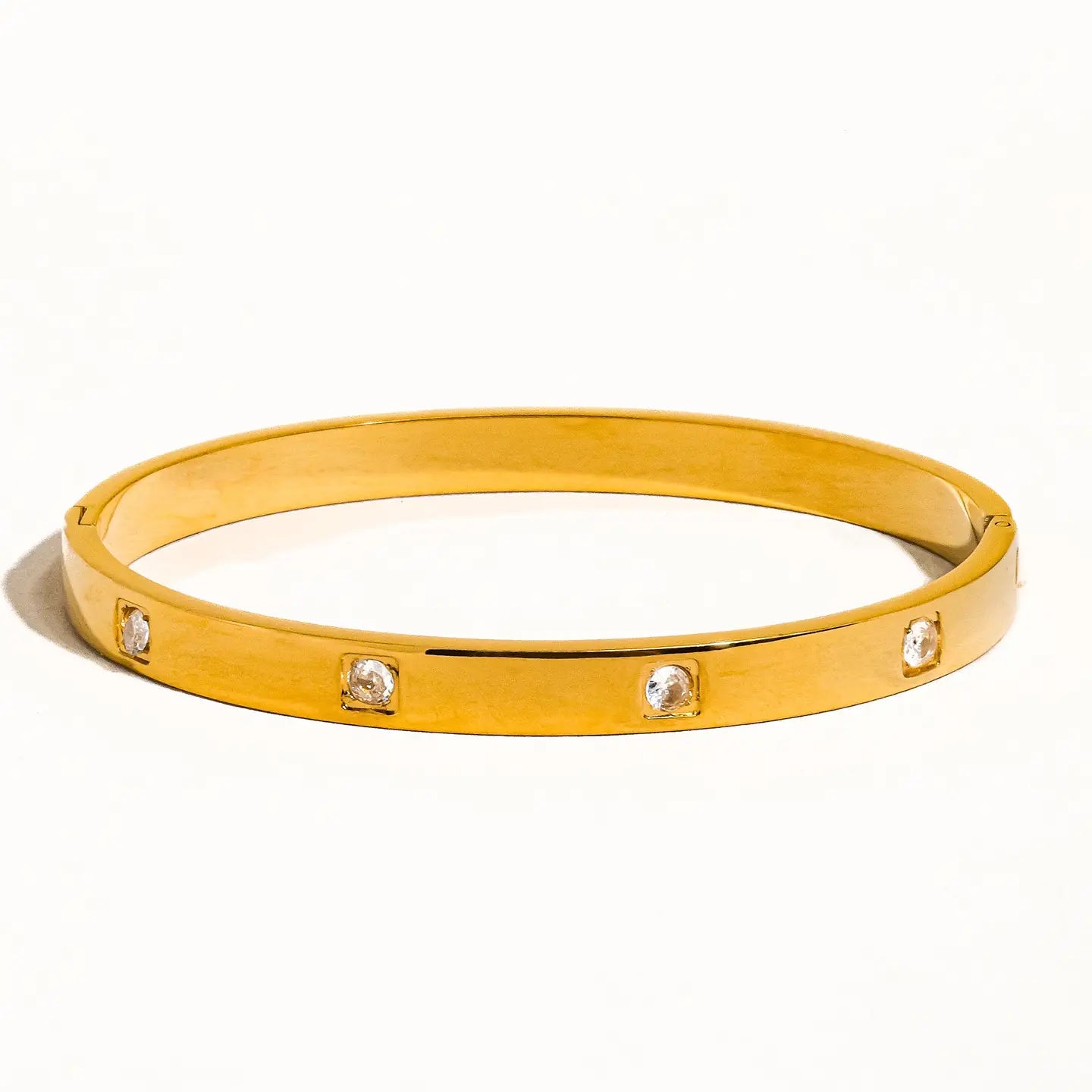 Neil 18K Gold Non-Tarnish Classic Cz Bangle