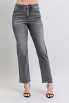 Rhinestone Detail Straight Jeans