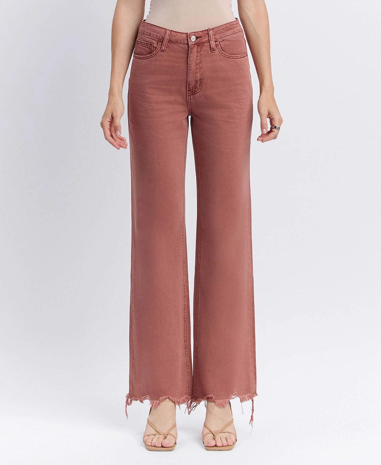 90's Vintage Super High Rise Russet Flare Jeans