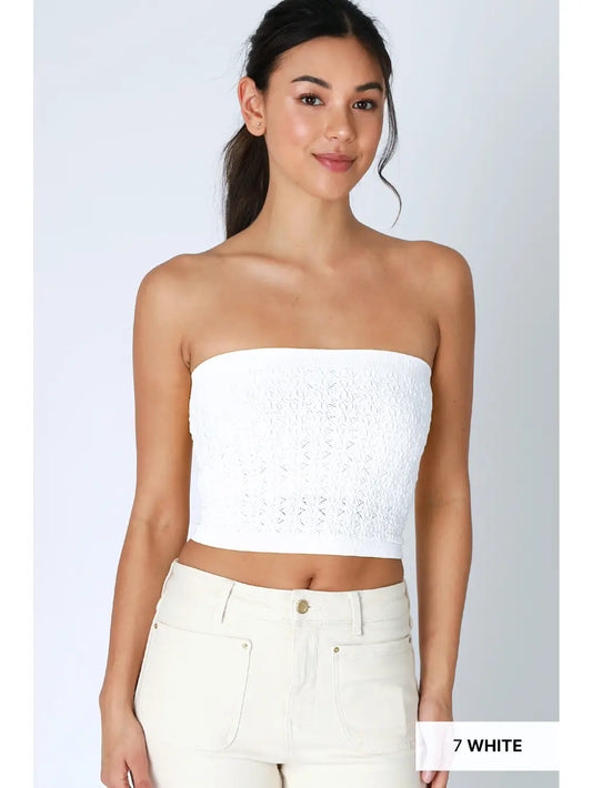 Floral Lace Tube Top