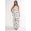 Halter Polka Dot Tiered Maxi Dress