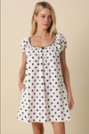Alia Polka Dot Babydoll Dress