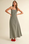 Gingham Pattern Maxi Dress