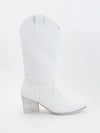 Dazzling Rhinestone Jeweled Mid-Calf Glam Western Boots