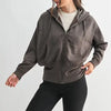 Fleece Hoodie Jacket with Tapered Sleeves