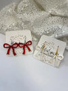 Holiday bow earrings