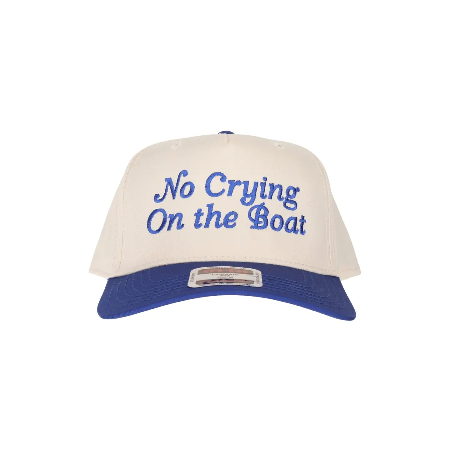 No Crying On the Boat Embroidered Trucker Hat