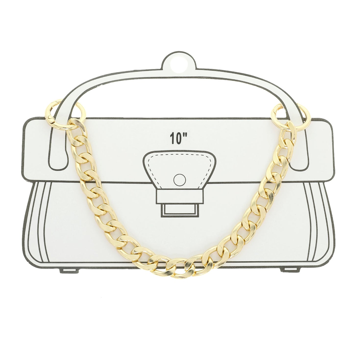 Bag Chain with Round Snap Hook Clasps