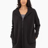 Longline Zip-Up Jacket with Hood