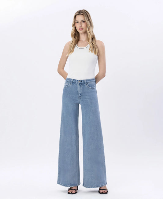Super High Rise Full Length Palazzo Jeans