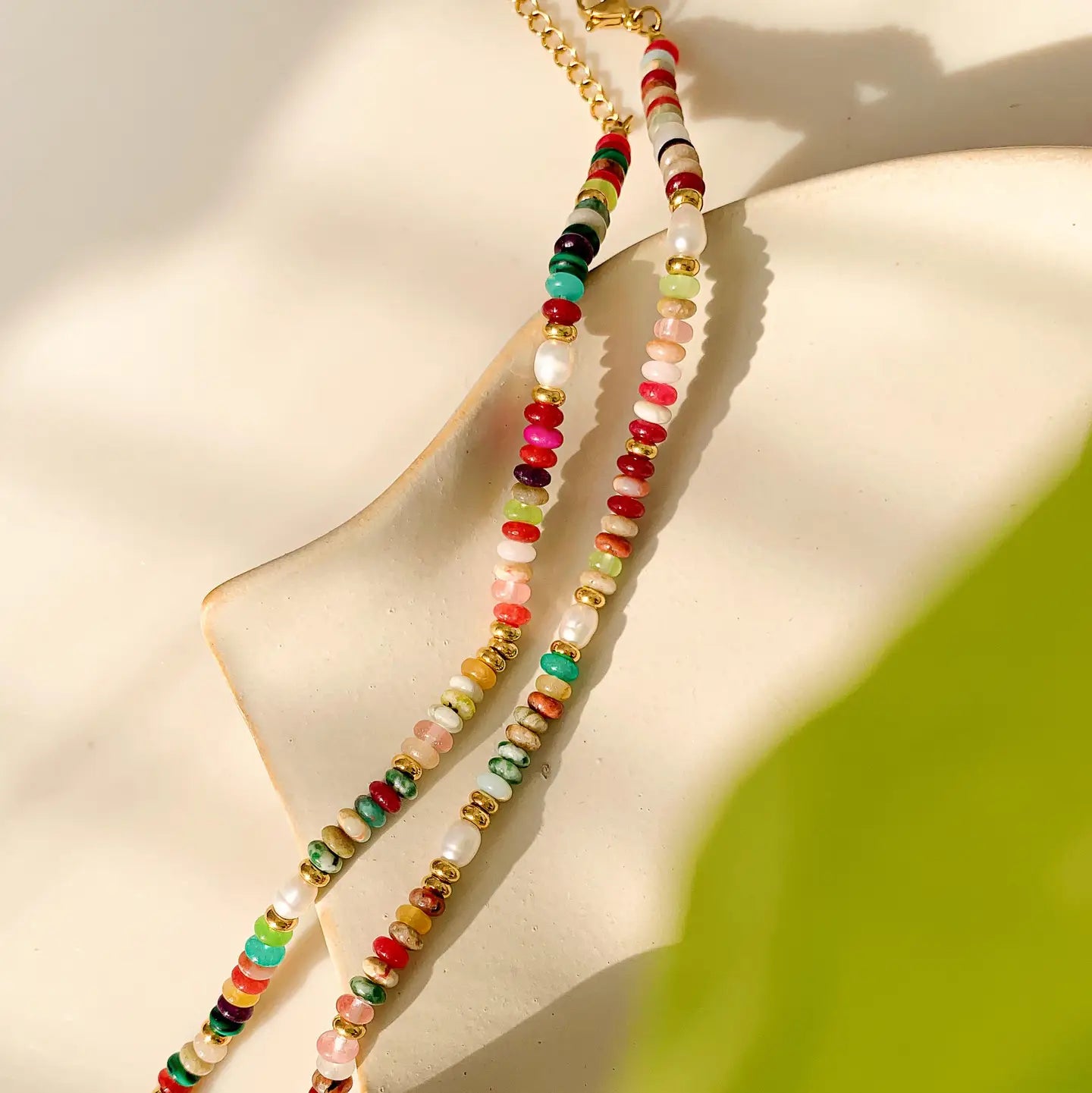 Sunny Non-Tarnish Boho Color Beaded Necklace