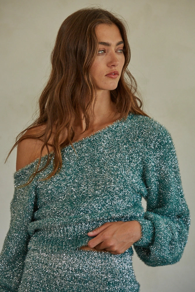 Knit Sweater Off the Shoulder Pullover Top