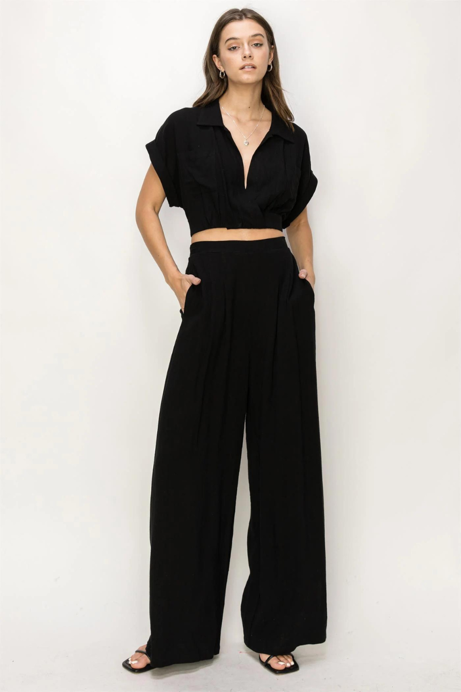 Cav Top and Wide-Leg Pant Set