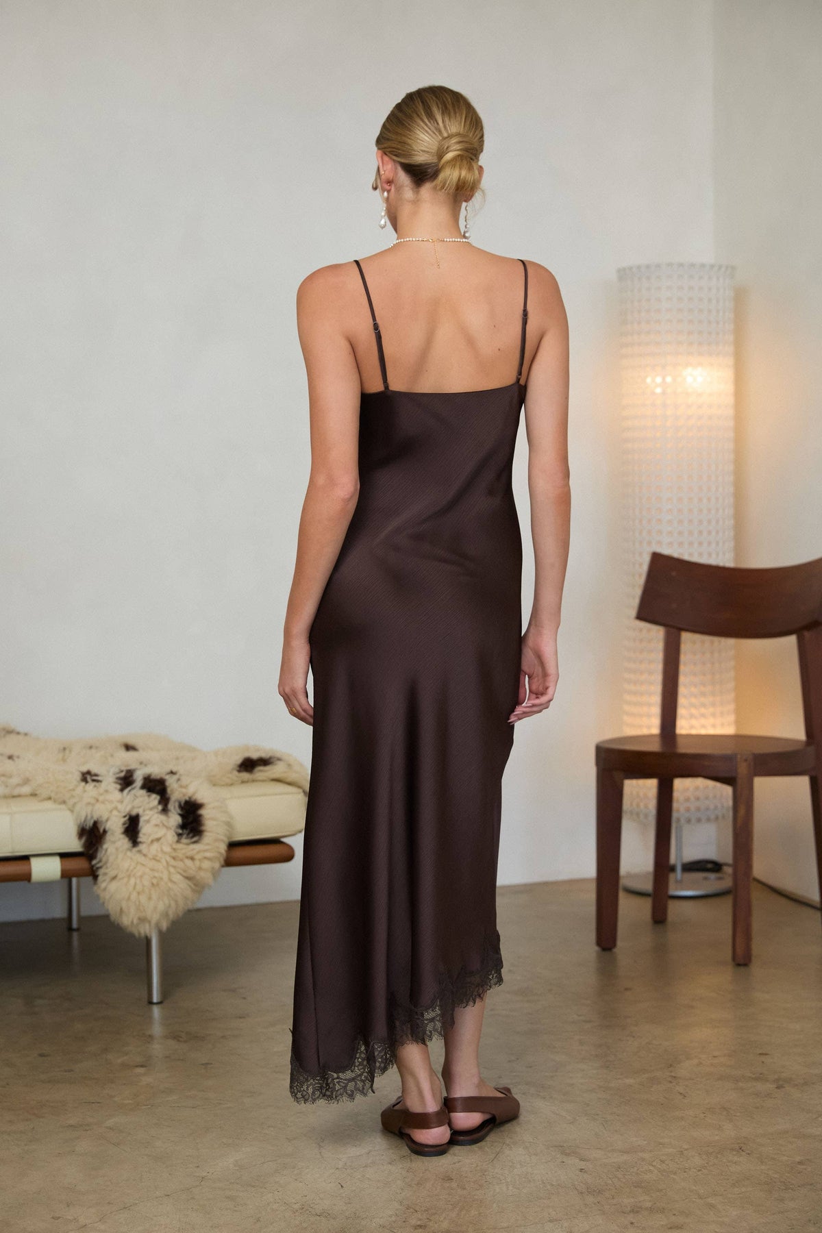 Satin Lace Cami Dress