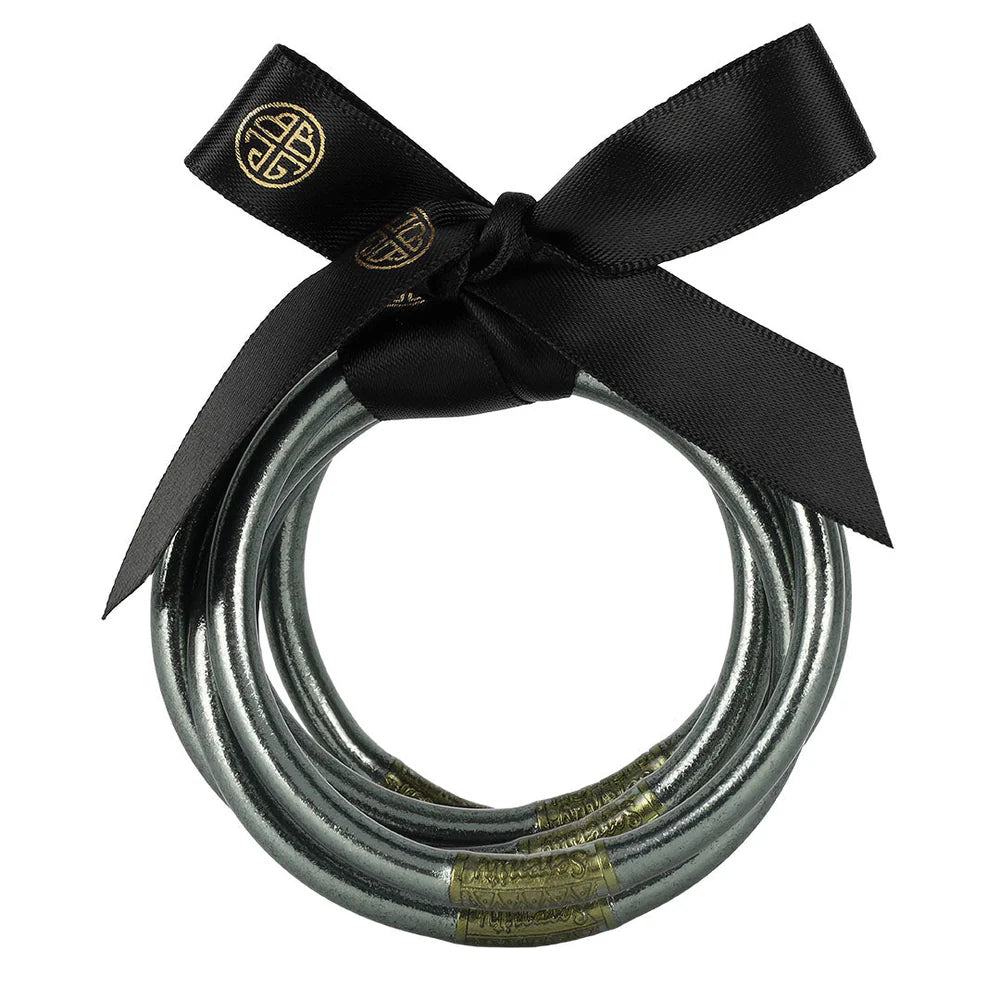 Graphite Bangles (Serenity Prayer) - Set of 6