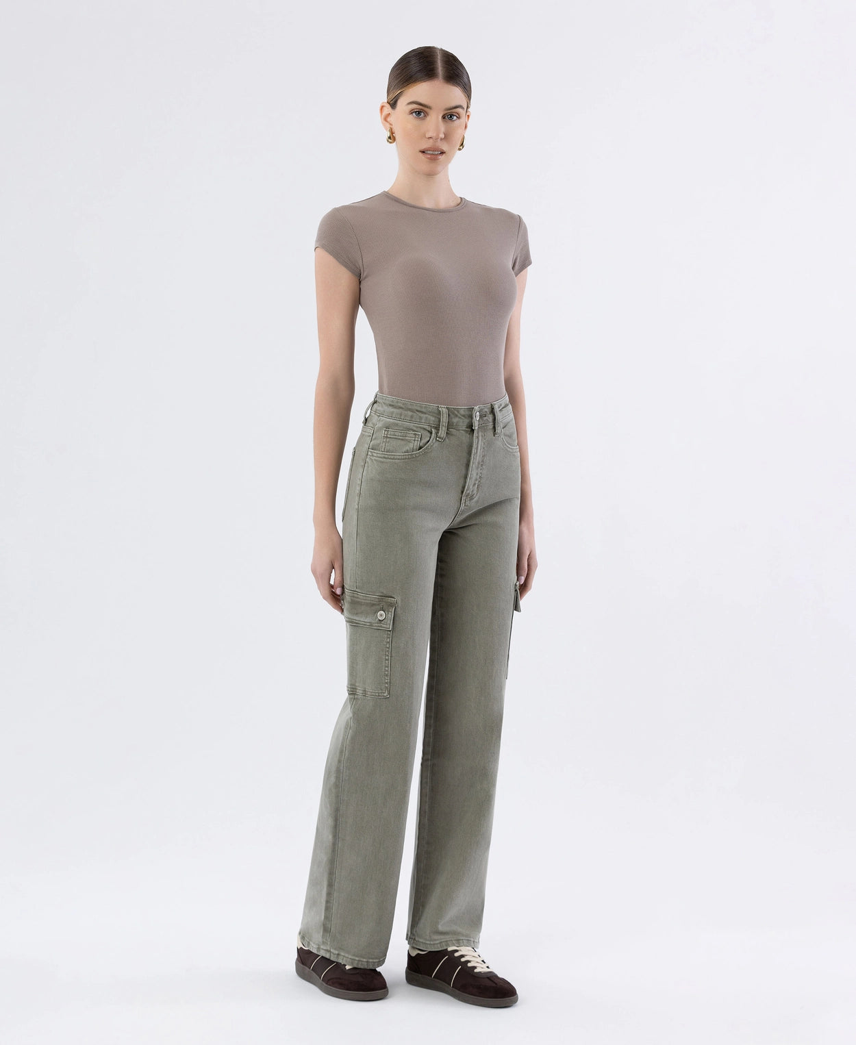 90's Super High Rise Loose Cargo Jeans