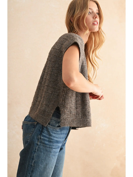 Textured Pattern Sweater Vest