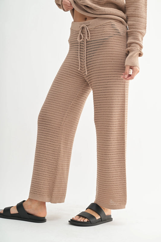 Breezy Crochet Wide-Leg Pants