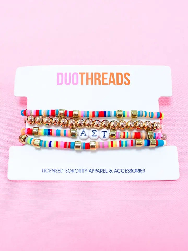 Alpha Sigma Tau Miley Sorority Bracelet Stack