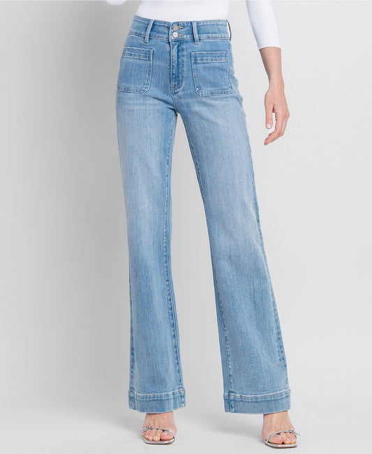 90's Vintage Super High Rise Flare Jeans