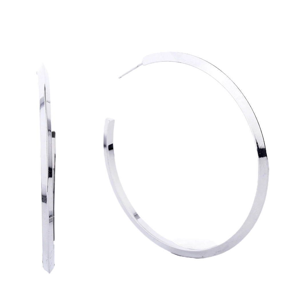 ML-14K Gold Dipped Post Hoop Earrings