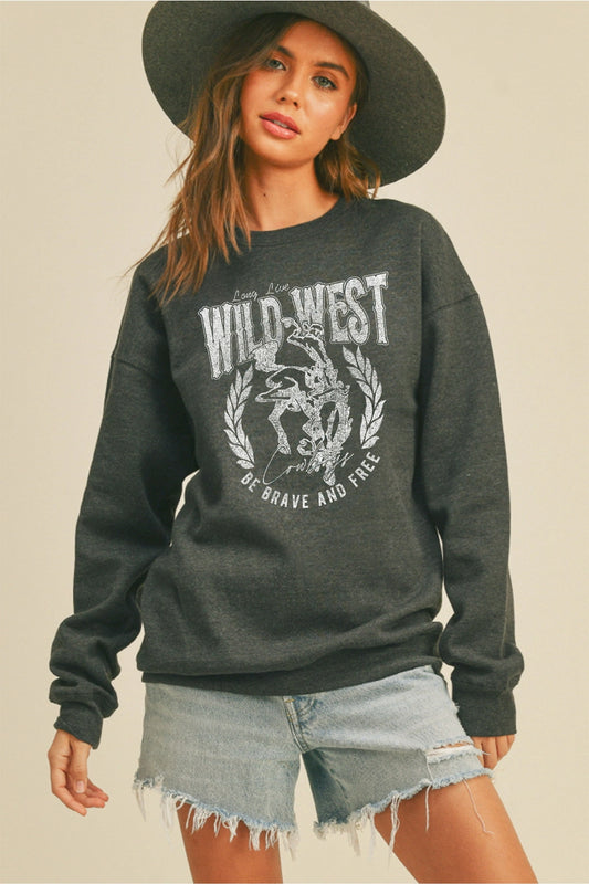 Wild West Cowboy Graphic Sweatshirt
