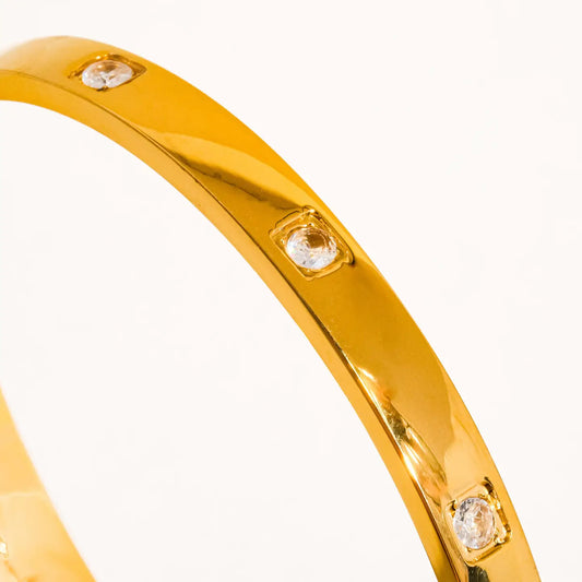 Neil 18K Gold Non-Tarnish Classic Cz Bangle