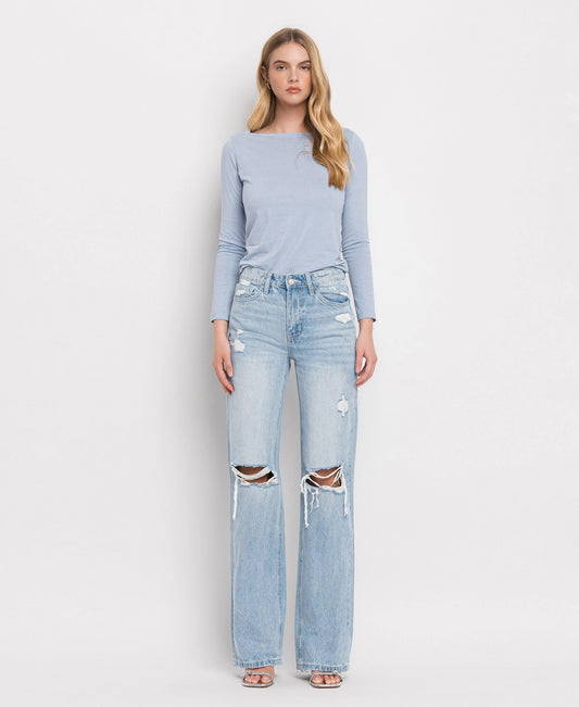 90's Vintage Super High Rise Flare Jeans