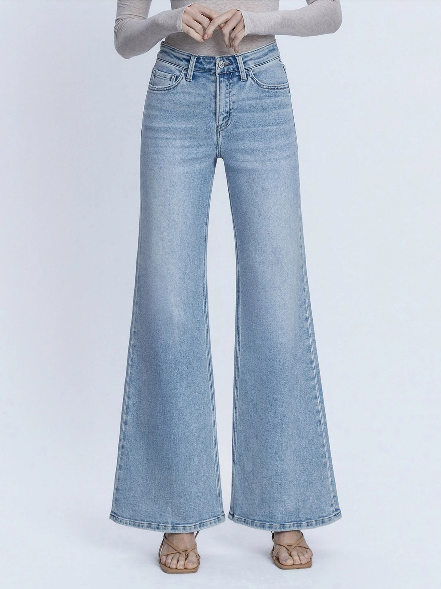 High Rise Light Wash Vintage Flare Jeans