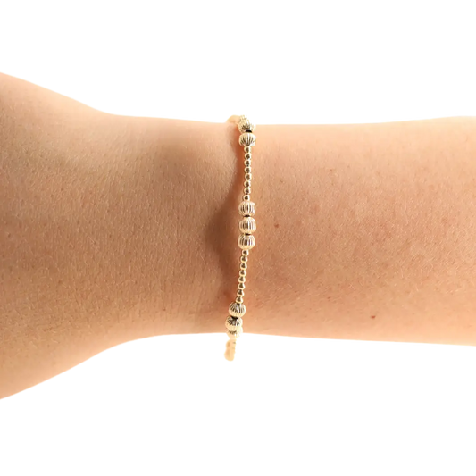 ILY Fluted Bracelet in Gold