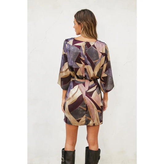 Notable Sensation Surplice Mini Dress