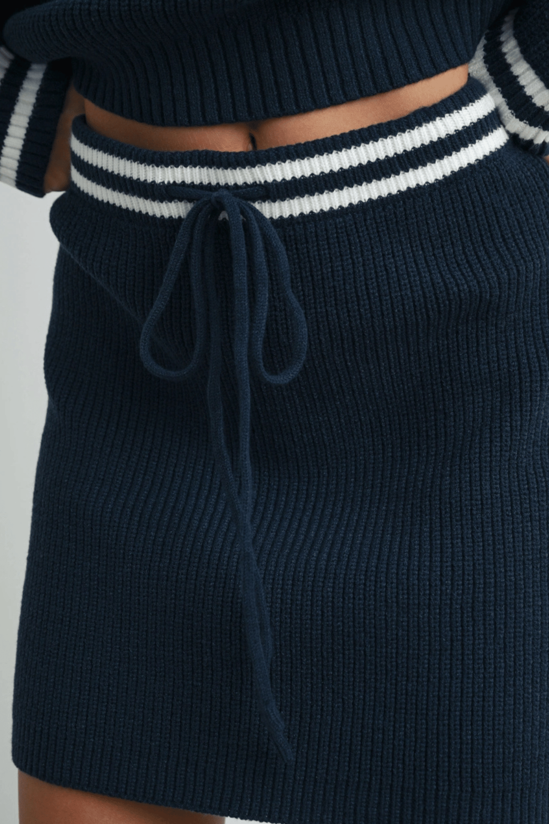 Diana Drawstring Mini Sweater Skirt