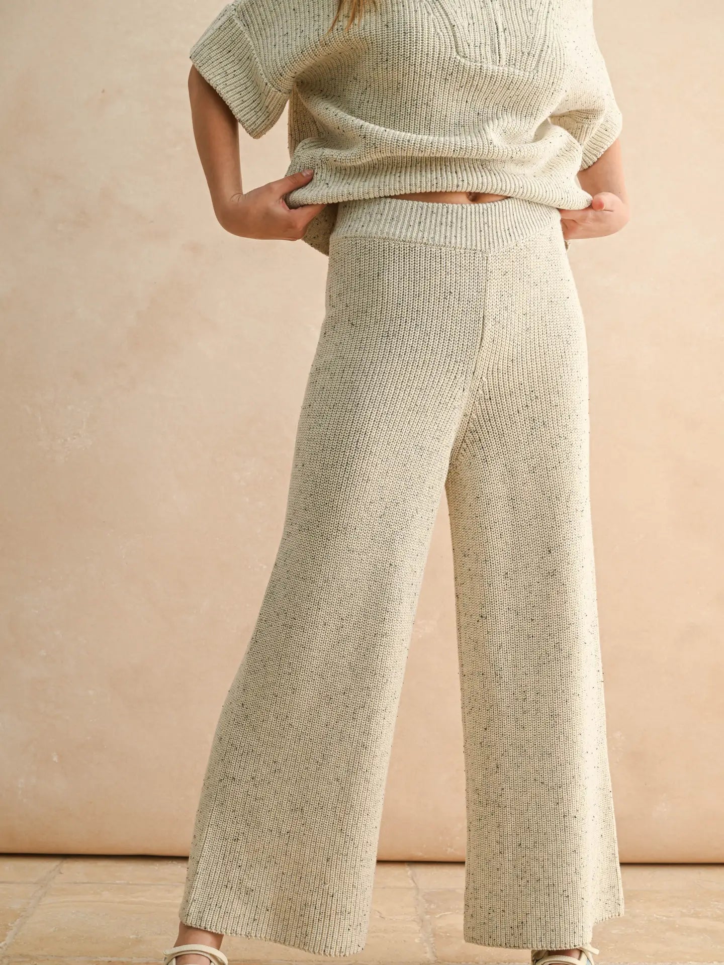 Salt and Pepper Knitted Pants