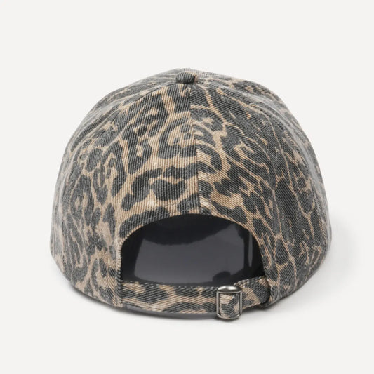Washed Leopard Print Baseball Cap