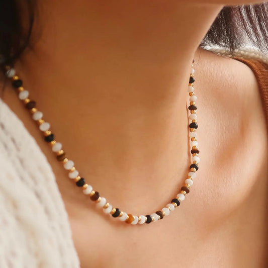 Arrow 18K Gold Non-Tarnish Boho Beaded Necklace