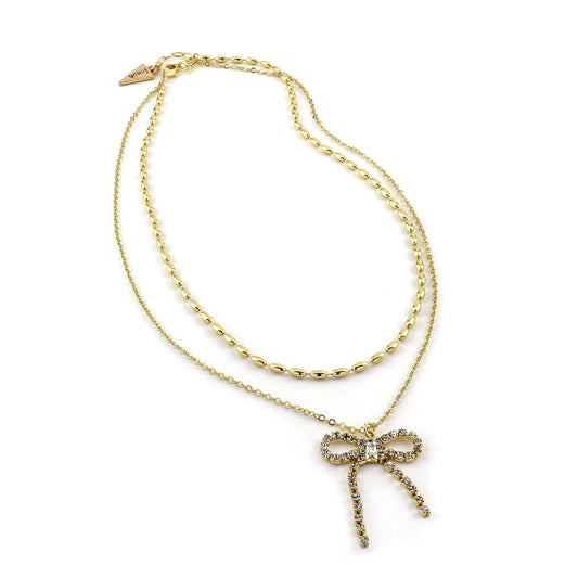 Dangling Bow Necklace