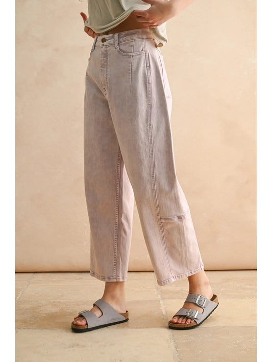 Pop Color Barrel Pants