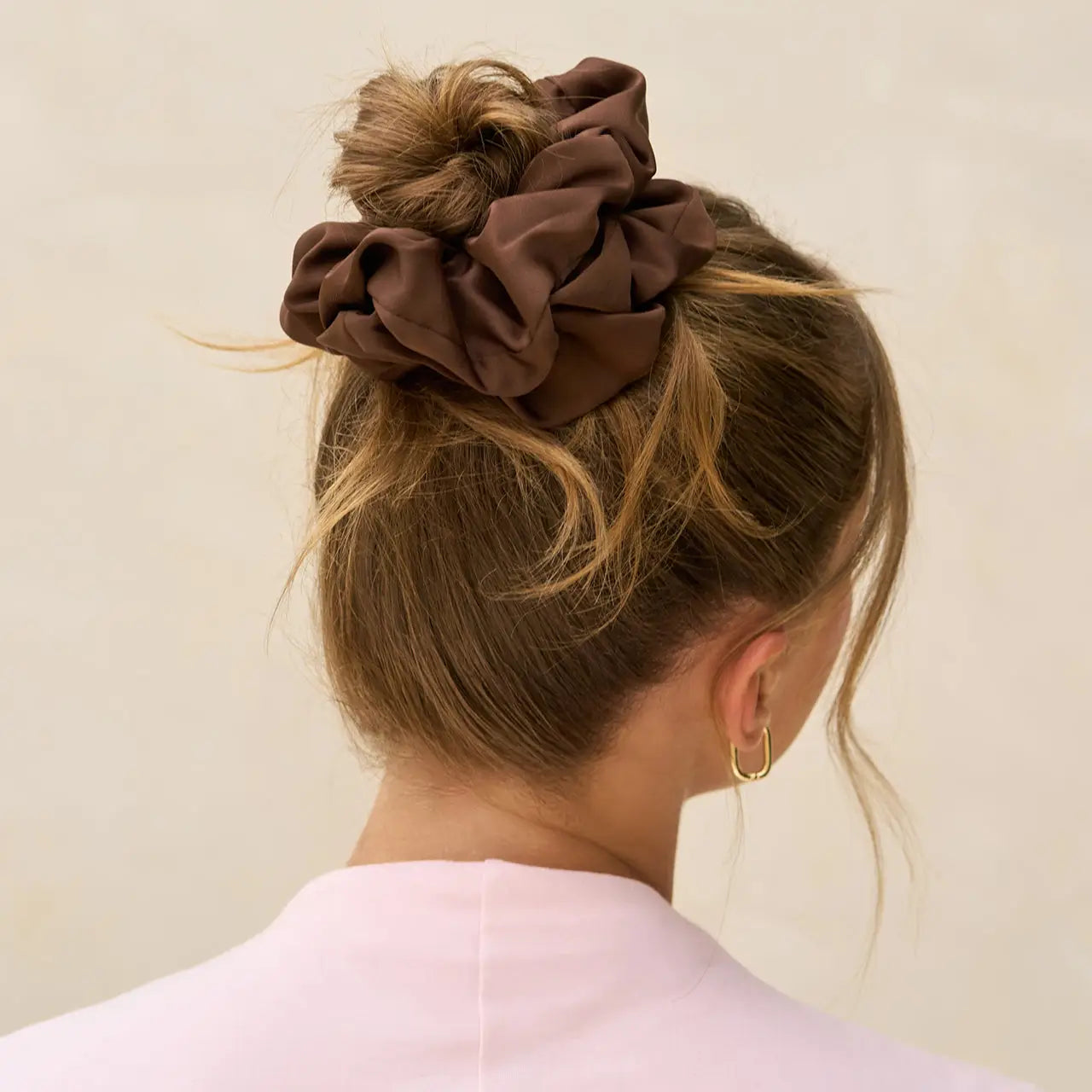 Cream & Camel Oversized Scrunchies