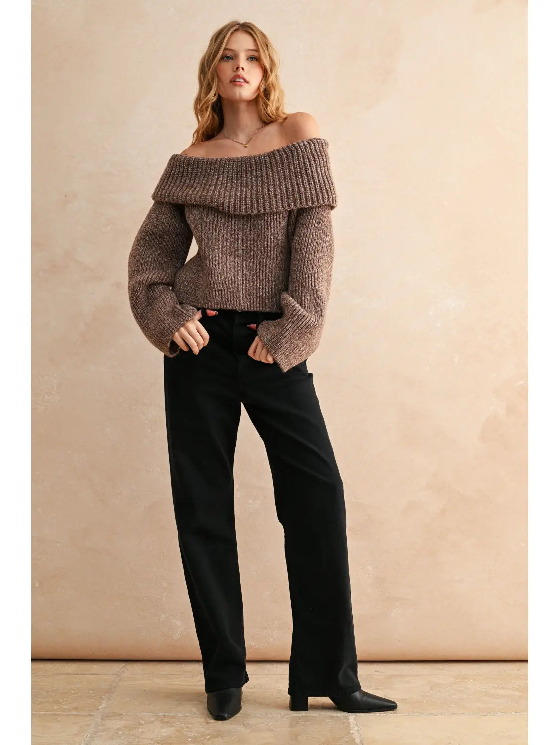 Off the Shoulder Sweater Top