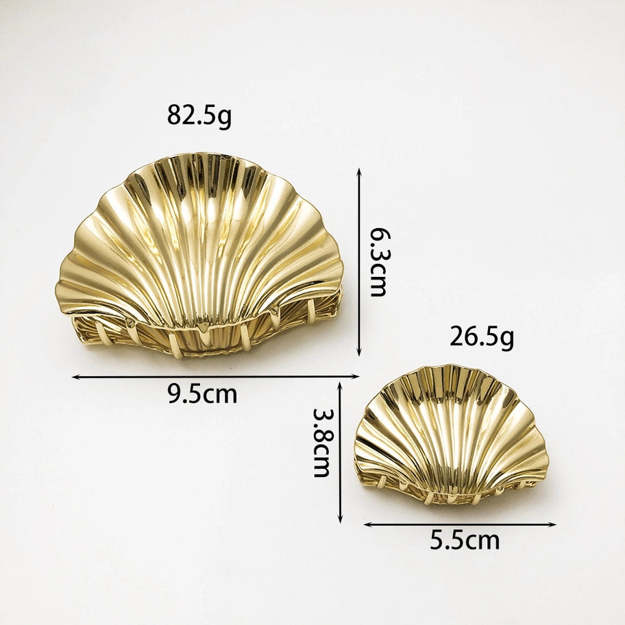 Shell-Shaped Metal Hair Claw Clip