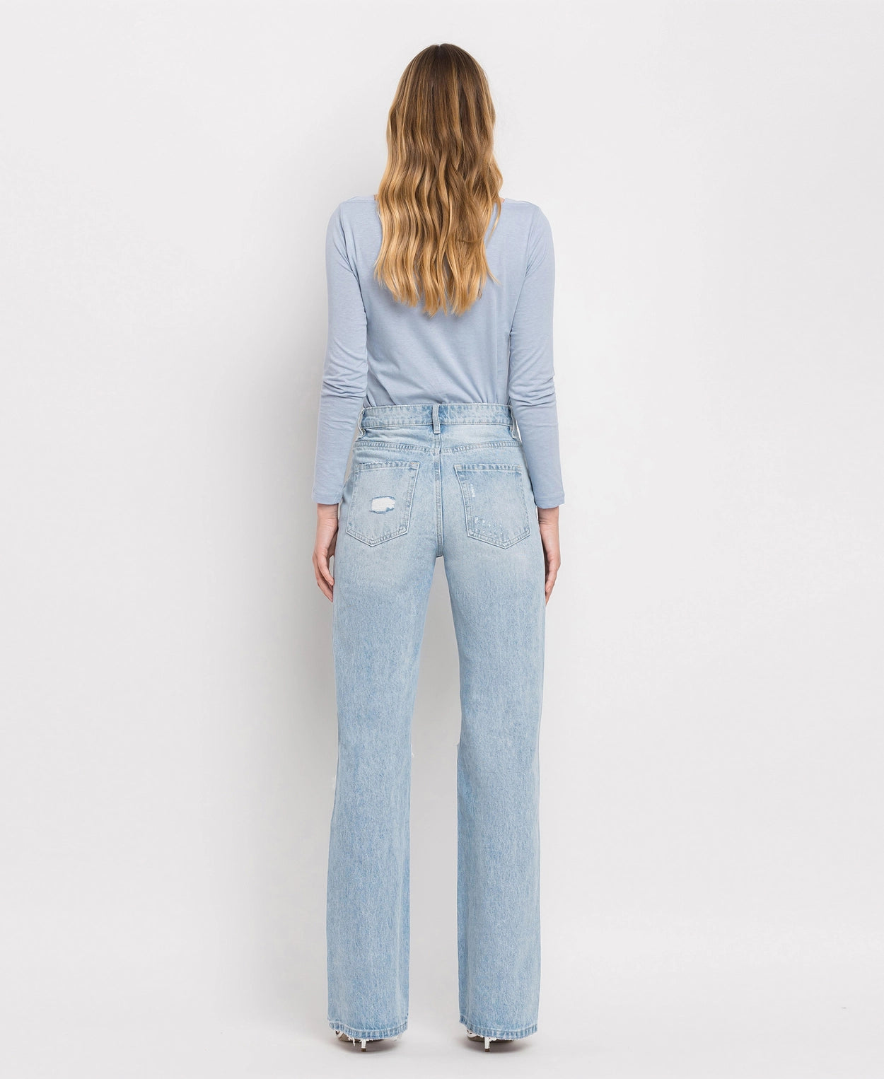 90's Vintage Super High Rise Flare Jeans