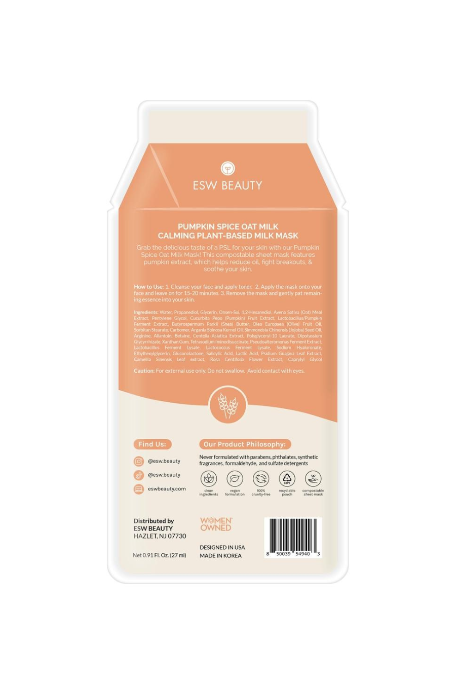 ESW Beauty Pumpkin Spice Oat Milk Calming Plant-Based Milk Mask