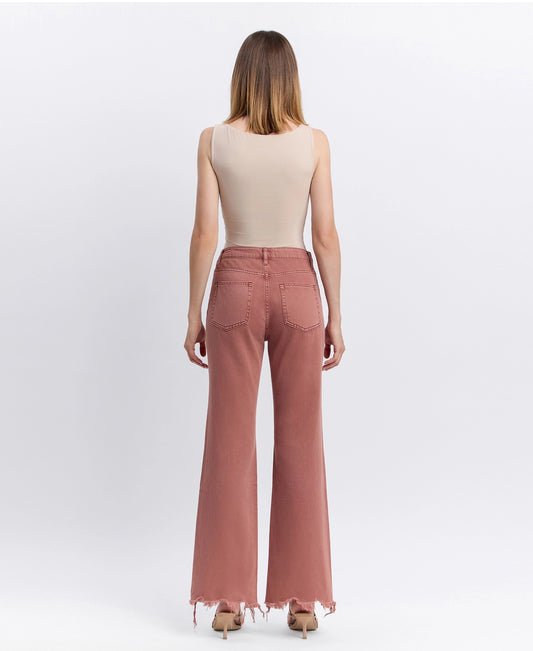90's Vintage Super High Rise Russet Flare Jeans