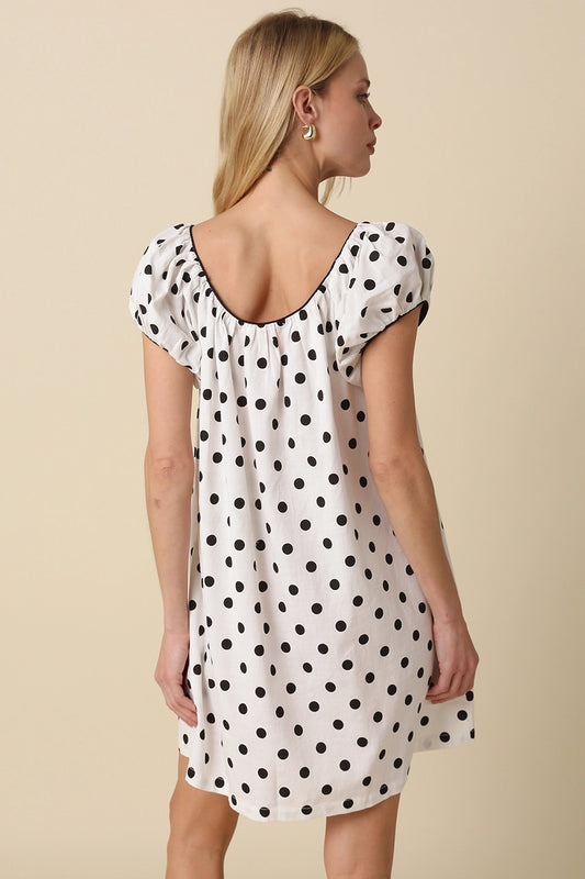Alia Polka Dot Babydoll Dress