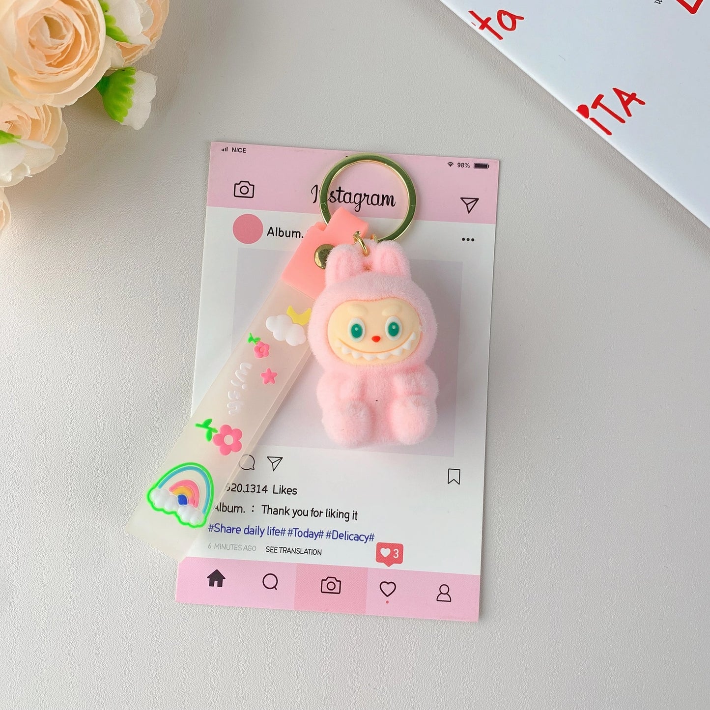 Labubu Hot-Selling Cute Plush Keychain